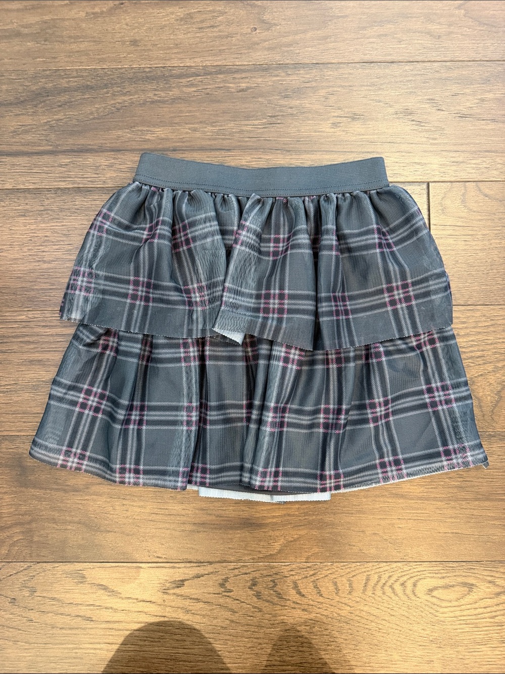 Disney Minnie Mouse Girls Plaid Ruffled l Skirt Size 6 - C45-085